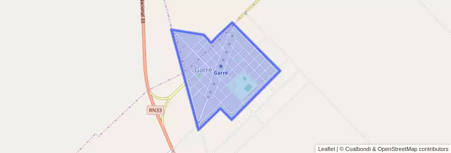 Mapa de ubicacion de Garré.