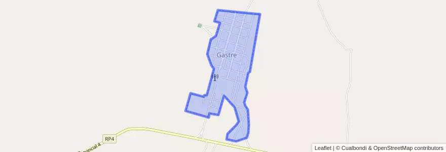 Mapa de ubicacion de Gastre.