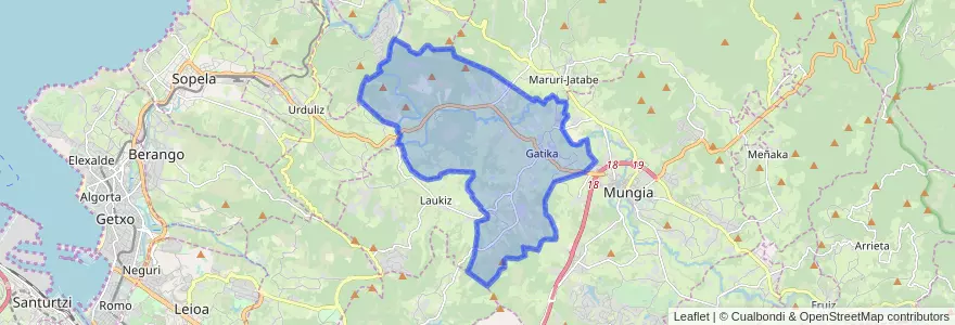 Mapa de ubicacion de Gatika.