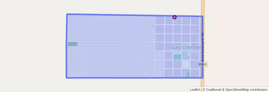 Mapa de ubicacion de Gato Colorado.