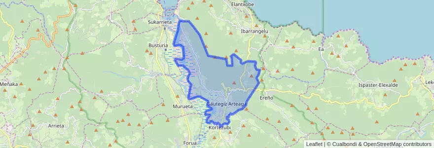 Mapa de ubicacion de Gautegiz Arteaga.