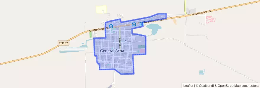 Mapa de ubicacion de General Acha.