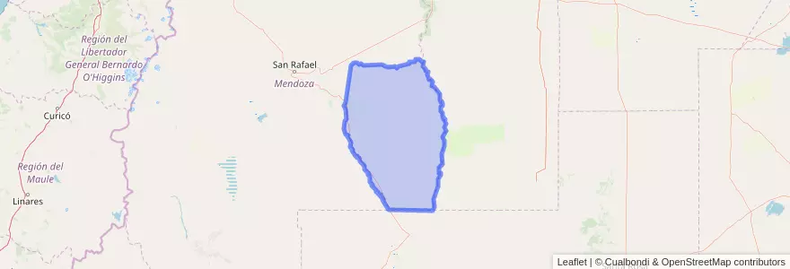 Mapa de ubicacion de General Alvear.