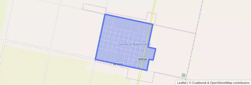 Mapa de ubicacion de General Baldissera.