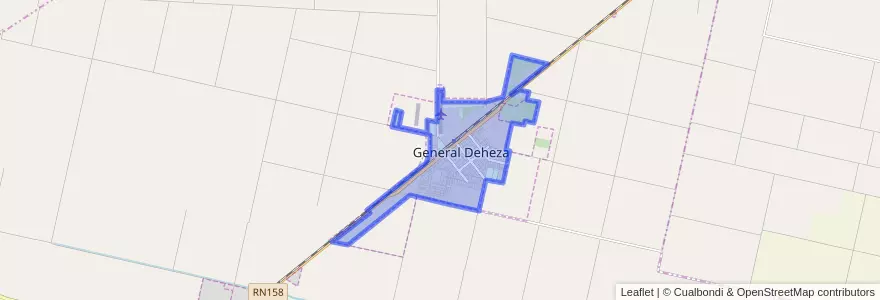 Mapa de ubicacion de General Deheza.