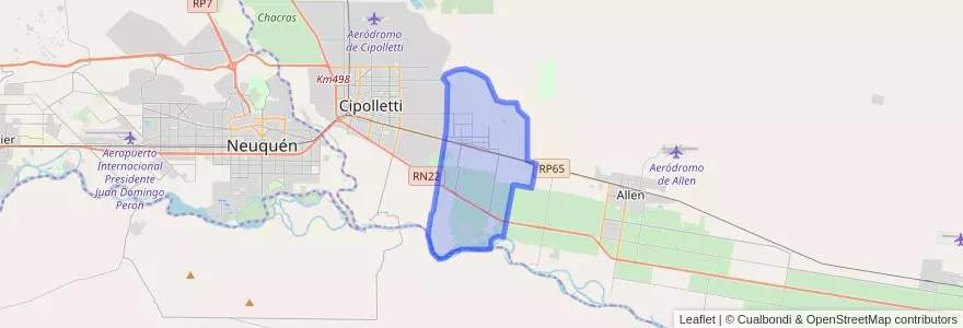 Mapa de ubicacion de Municipio de General Fernández Oro.