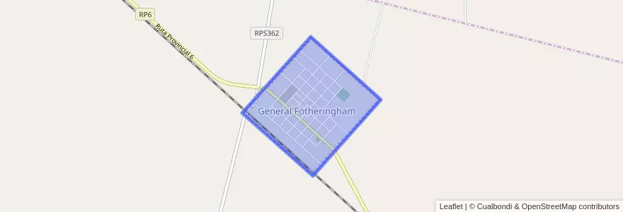 Mapa de ubicacion de General Fotheringham.