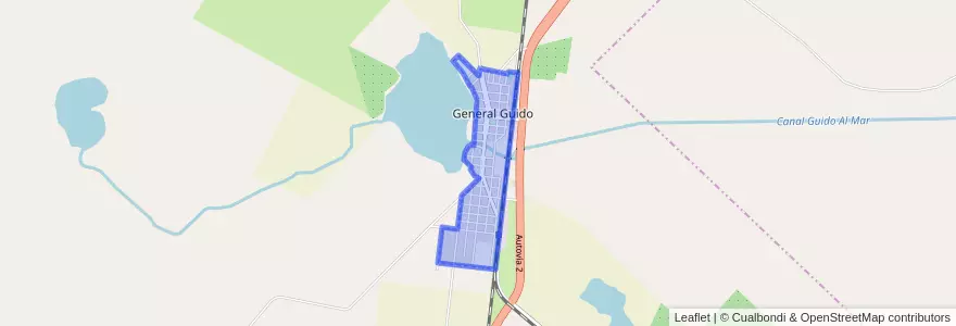 Mapa de ubicacion de General Guido.