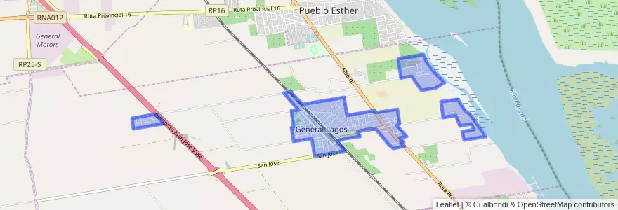 Mapa de ubicacion de General Lagos.