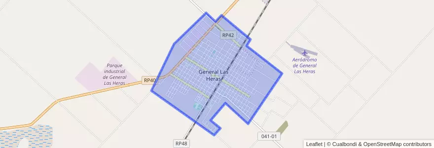 Mapa de ubicacion de General Las Heras.