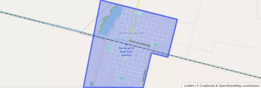 Mapa de ubicacion de General Levalle.