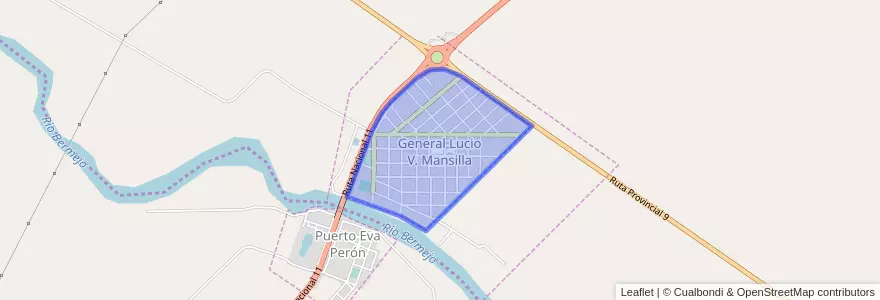 Mapa de ubicacion de General Lucio V. Mansilla.