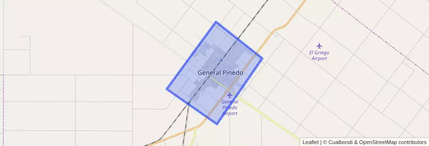 Mapa de ubicacion de General Pinedo.