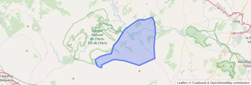 Mapa de ubicacion de Gestalgar.