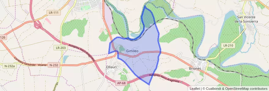 Mapa de ubicacion de Gimileo.