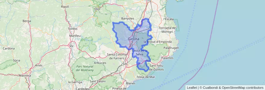 Mapa de ubicacion de Gironès.