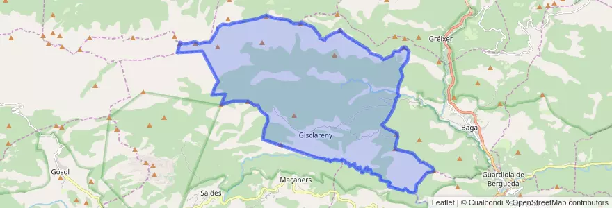 Mapa de ubicacion de Gisclareny.