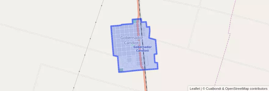 Mapa de ubicacion de Gobernador Candioti.