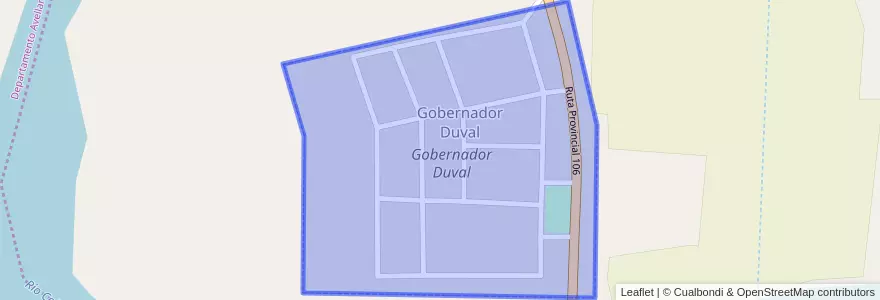Mapa de ubicacion de Gobernador Duval.