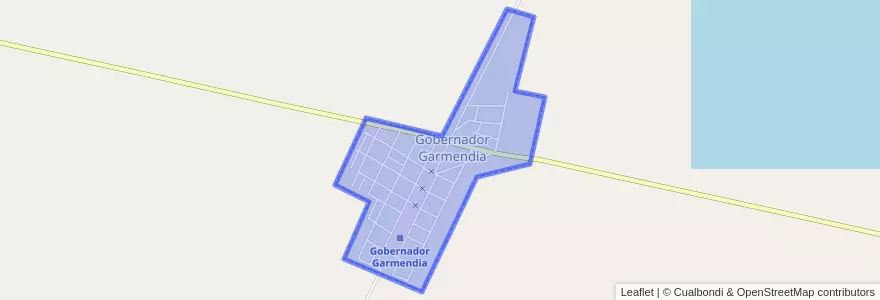 Mapa de ubicacion de Gobernador Garmendia.