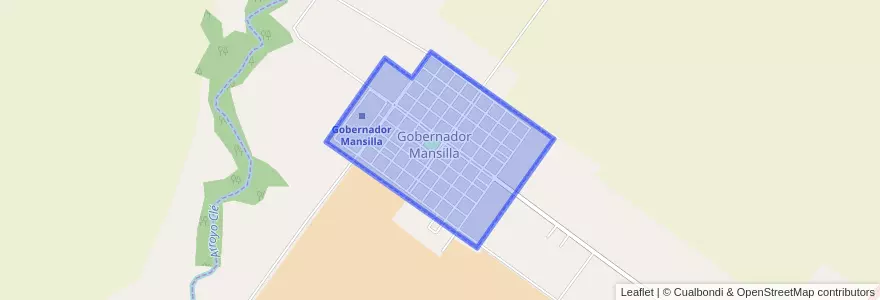 Mapa de ubicacion de Gobernador Mansilla.