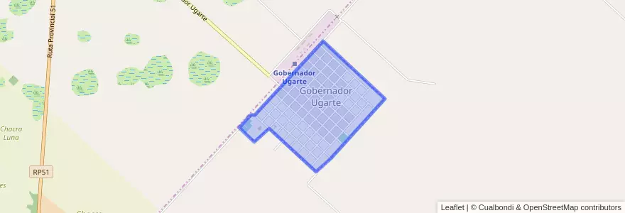 Mapa de ubicacion de Gobernador Ugarte.