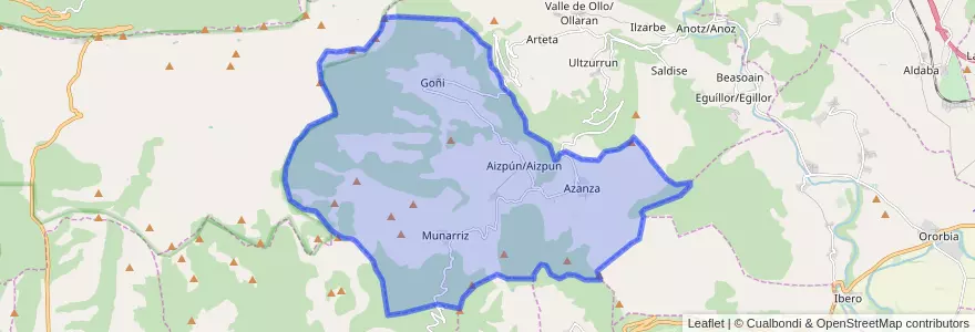 Mapa de ubicacion de Goñi.