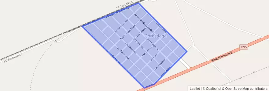Mapa de ubicacion de Gorostiaga.