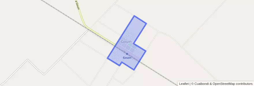 Mapa de ubicacion de Gouin.