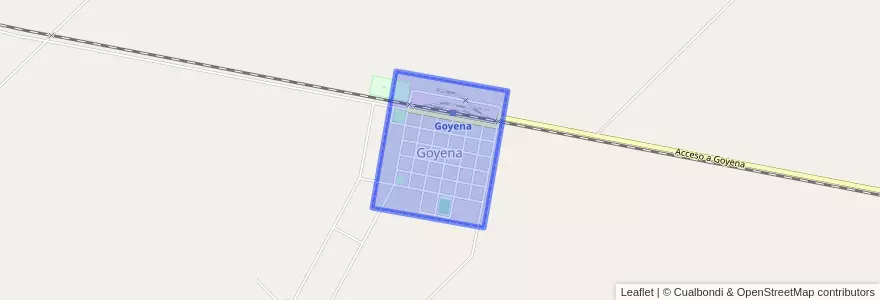 Mapa de ubicacion de Goyena.