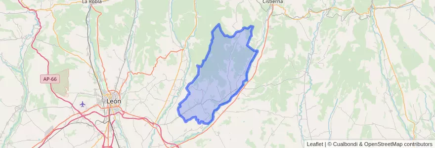 Mapa de ubicacion de Gradefes.