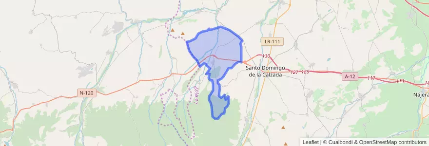 Mapa de ubicacion de Grañón.
