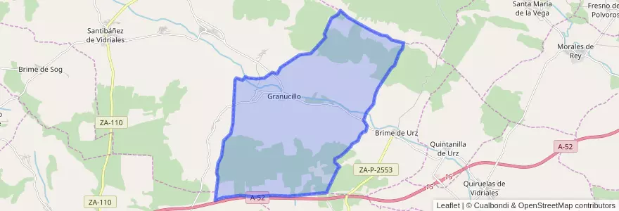 Mapa de ubicacion de Granucillo.