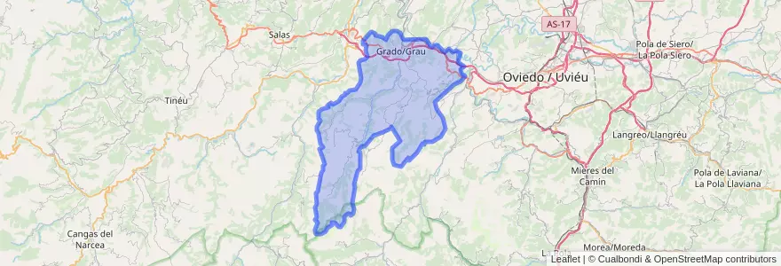 Mapa de ubicacion de Grau/Grado.