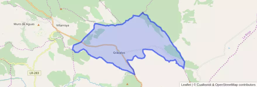 Mapa de ubicacion de Grávalos.