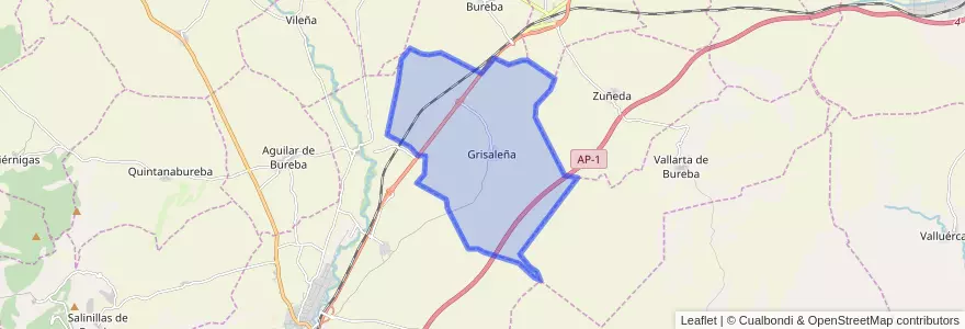 Mapa de ubicacion de Grisaleña.