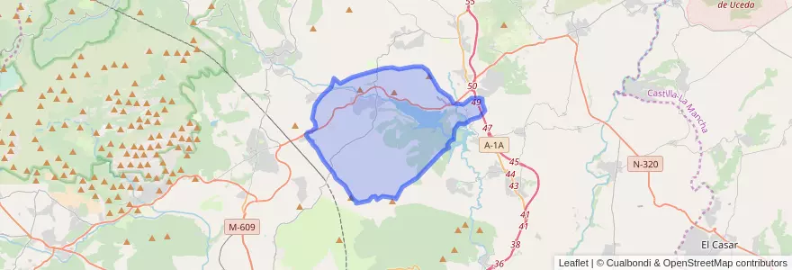 Mapa de ubicacion de Guadalix de la Sierra.