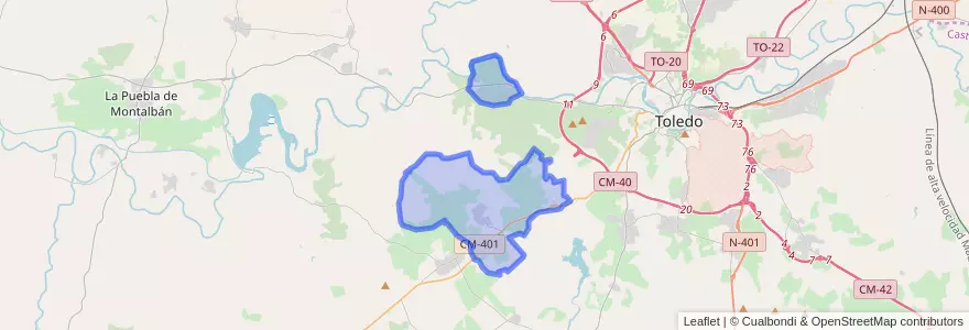 Mapa de ubicacion de Guadamur.