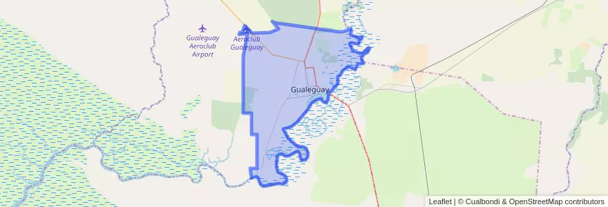 Mapa de ubicacion de Gualeguay.