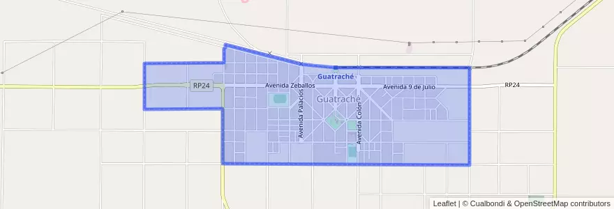Mapa de ubicacion de Guatraché.