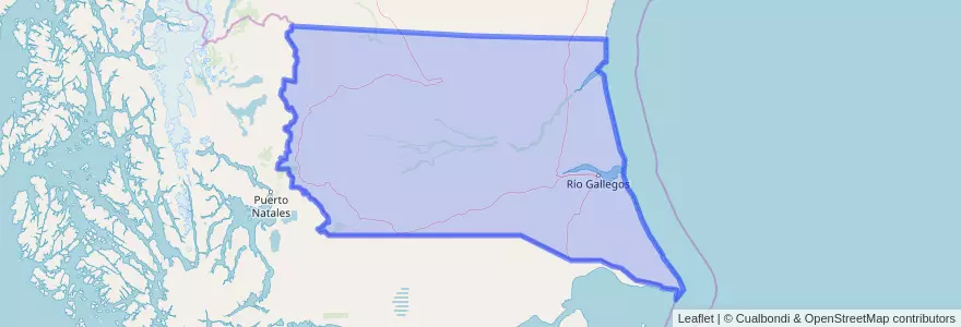 Mapa de ubicacion de Güer Aike.