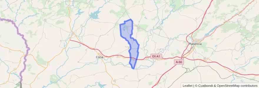 Mapa de ubicacion de Guijo de Galisteo.