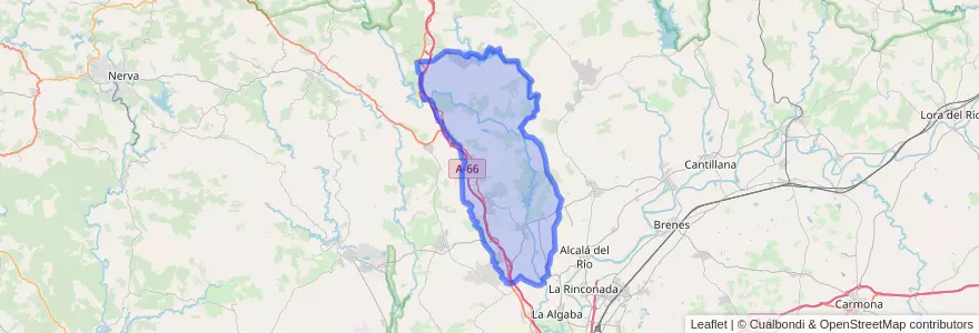 Mapa de ubicacion de Guillena.