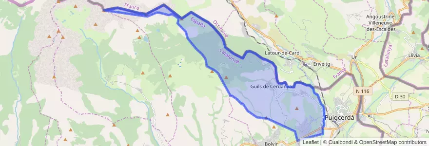 Mapa de ubicacion de Guils de Cerdanya.