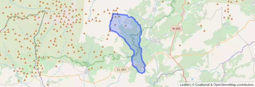 Mapa de ubicacion de Guisando.