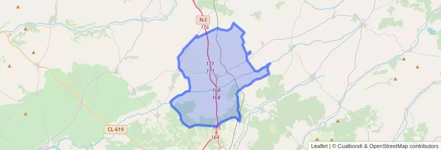 Mapa de ubicacion de Gumiel de Izán.