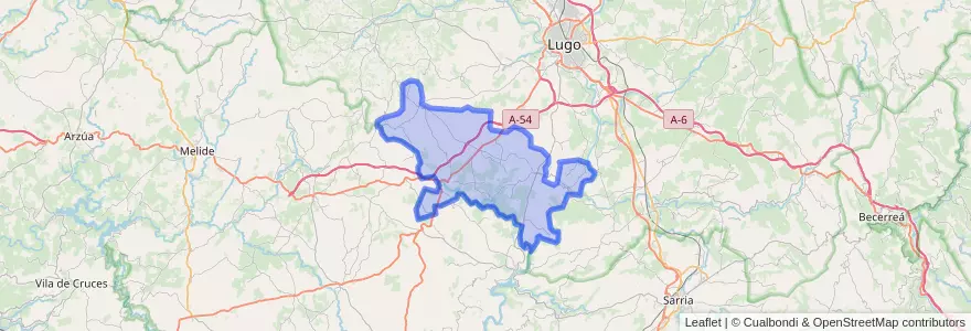 Mapa de ubicacion de Guntín.