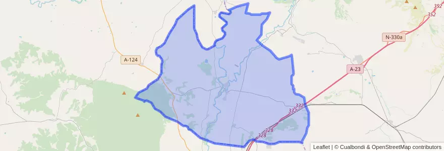 Mapa de ubicacion de Gurrea de Gállego.