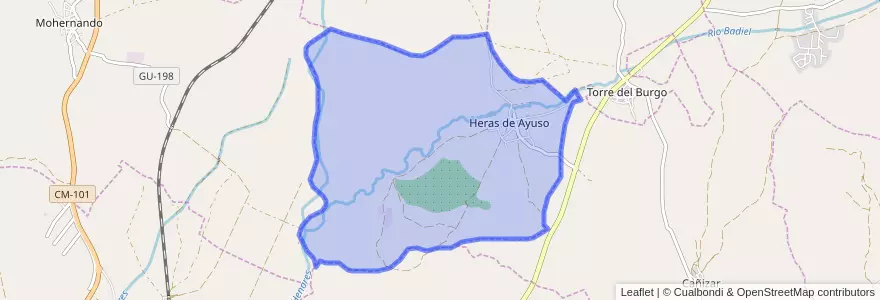 Mapa de ubicacion de Heras de Ayuso.