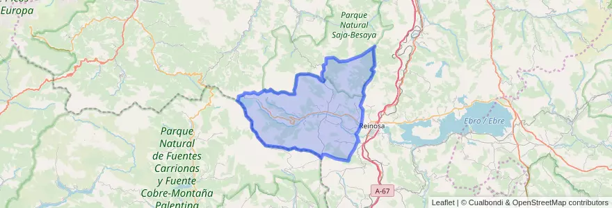 Mapa de ubicacion de Hermandad de Campoo de Suso.